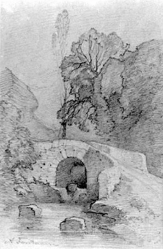 Rustico di ponte fra gruppo di alberi - Musei Civici, Reggio Emilia